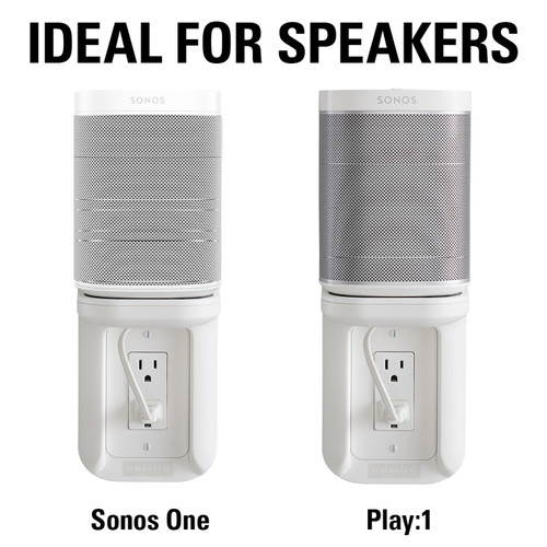 SANUS WSOS1-W1 Sonos / One / PLAY 1 and Boost Outlet Shelf White