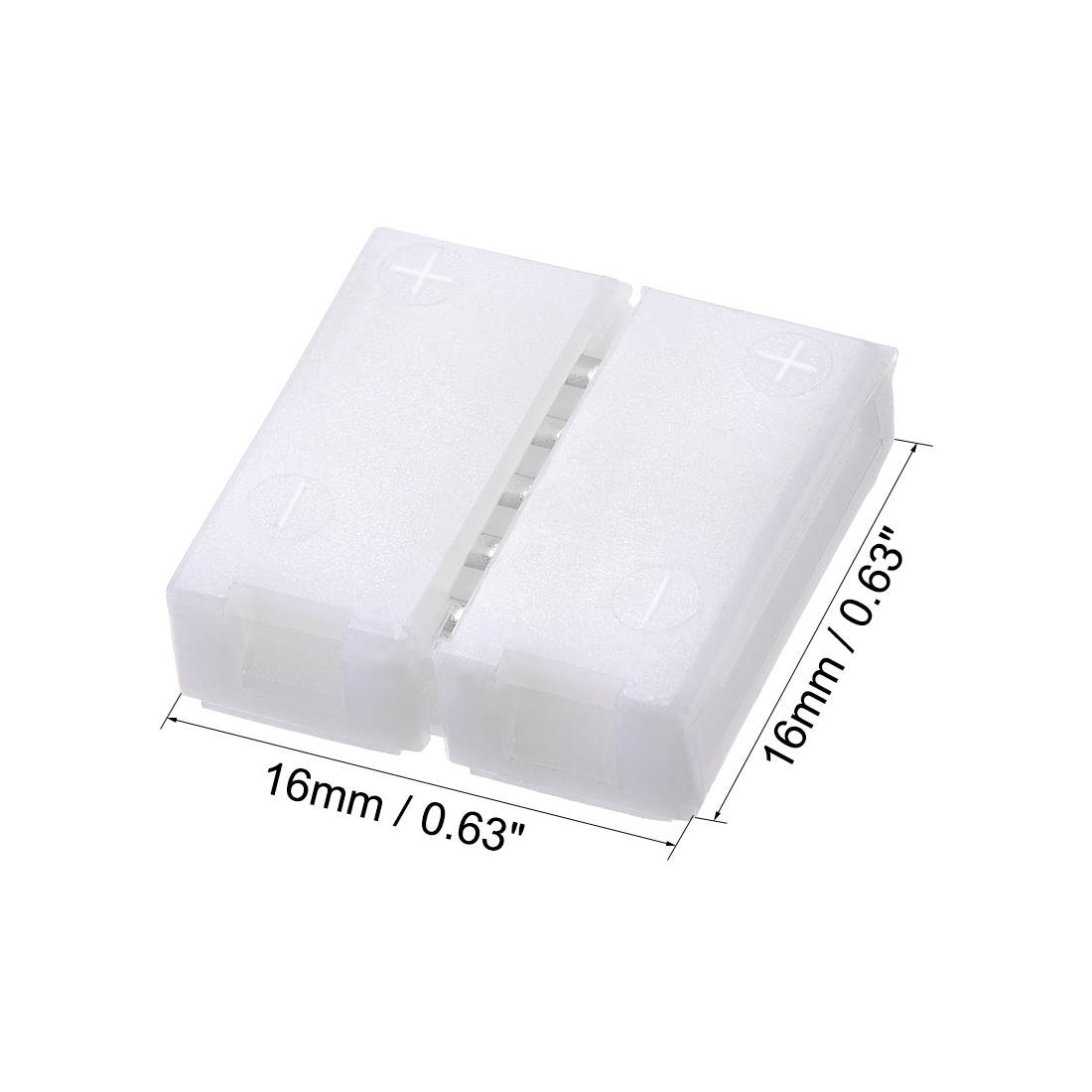 12mm 5P LED Strip Connector Solderless for 5050 RGB 5 Conductor Multicolor Strip Lights Strip to Strip 15Pcs