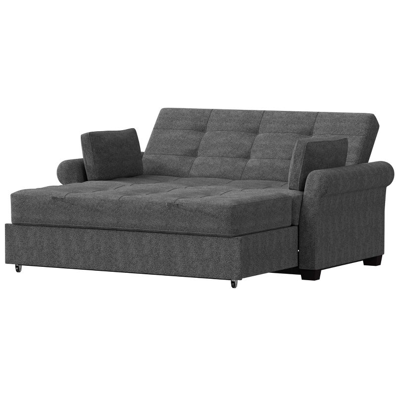 Queen Hannah Convertible Sofa Gray - Serta