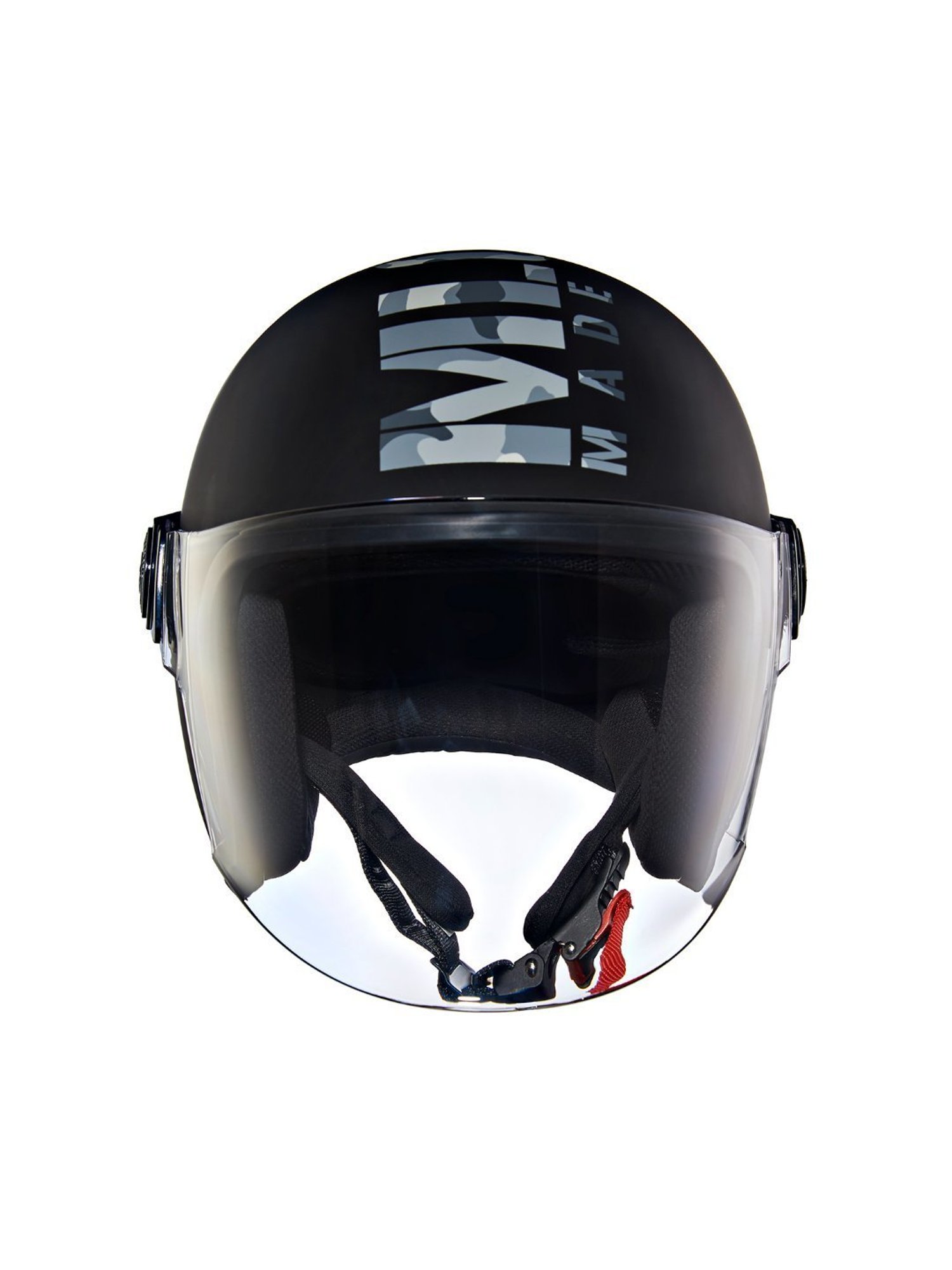 Royal Enfield Matt Black Camo Coopter Camo MLG Open Face Helmet - XL