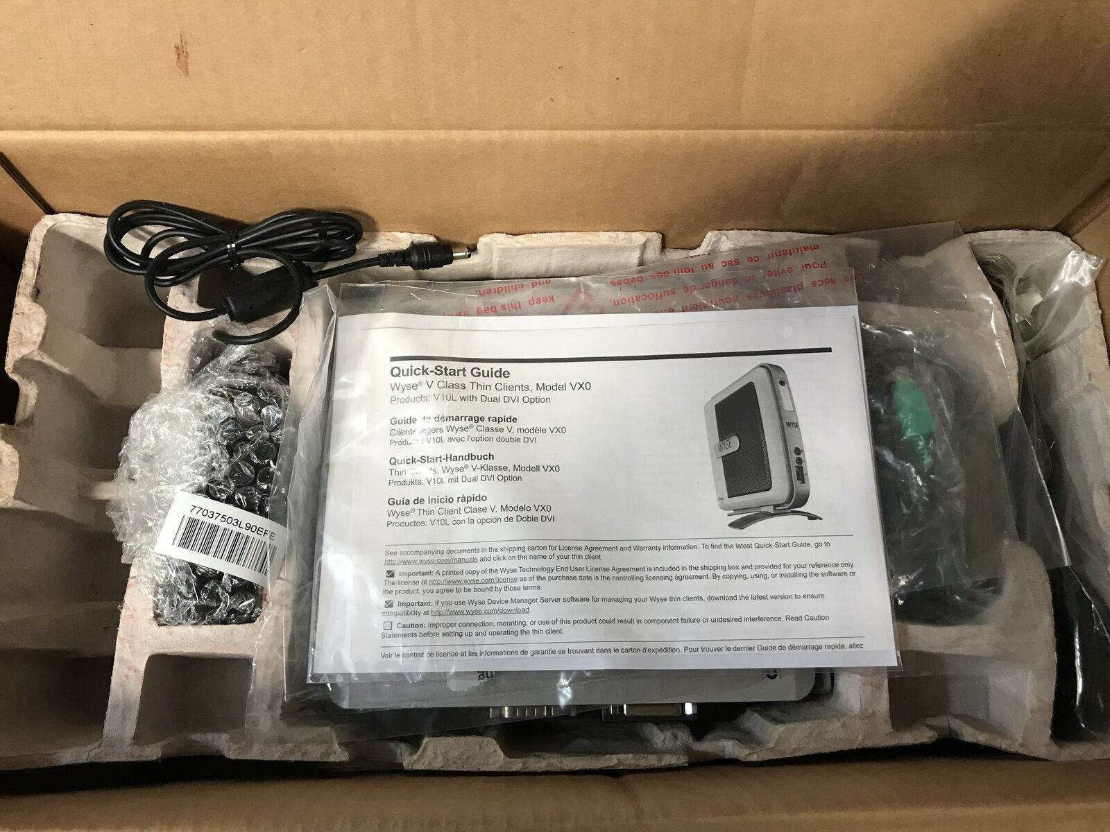 Wyse VX0 V10L 800MHz 128MB (2) DVI 902161-01L Thin Client