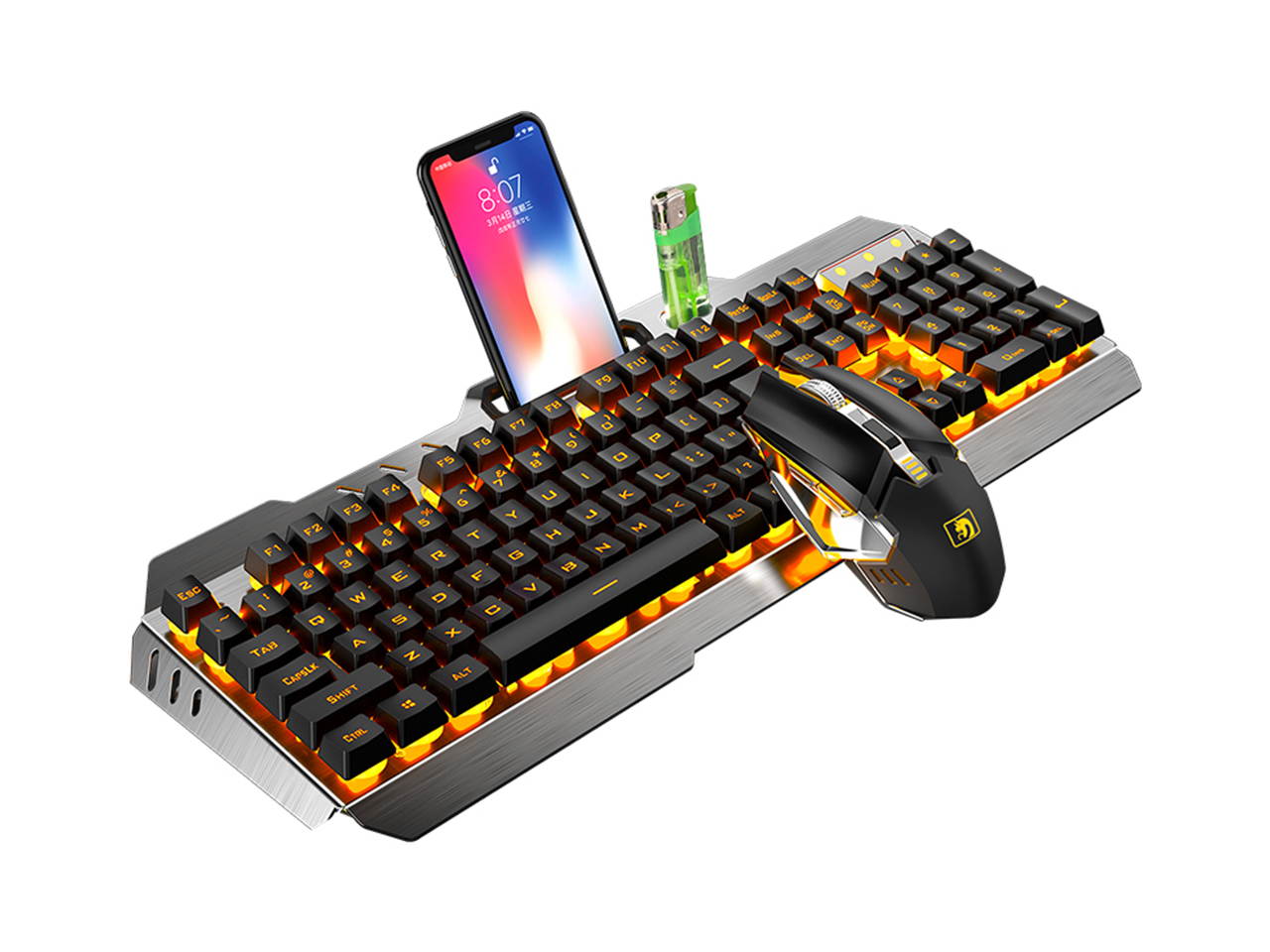 LIMEIDE K670  Wireless Keyboard and Mouse Combo,2.4G Cute Round Mute Keyboard Mouse Set for Laptop, Computer, Mac(Black)