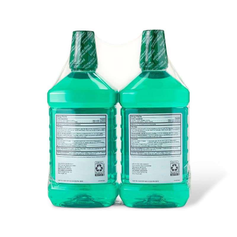 Antiseptic Green Mint Mouth Wash - 50.7 fl oz/2pk - up & up™