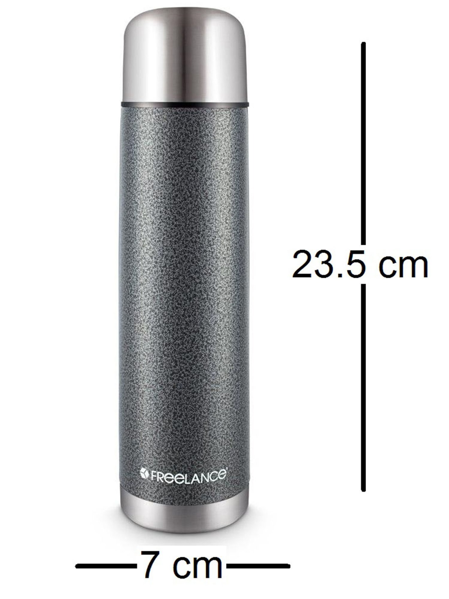 Freelance Black Stainless Steel 500 ml Vacuum Bottle