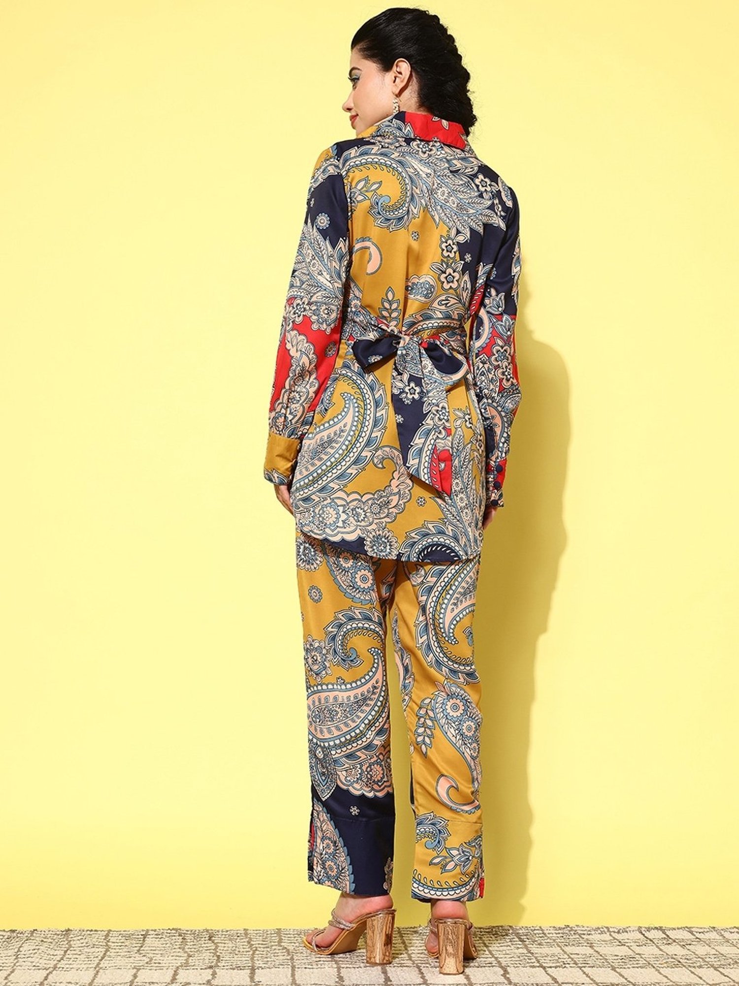 Yufta Multicolor Printed Shirt Pant Set