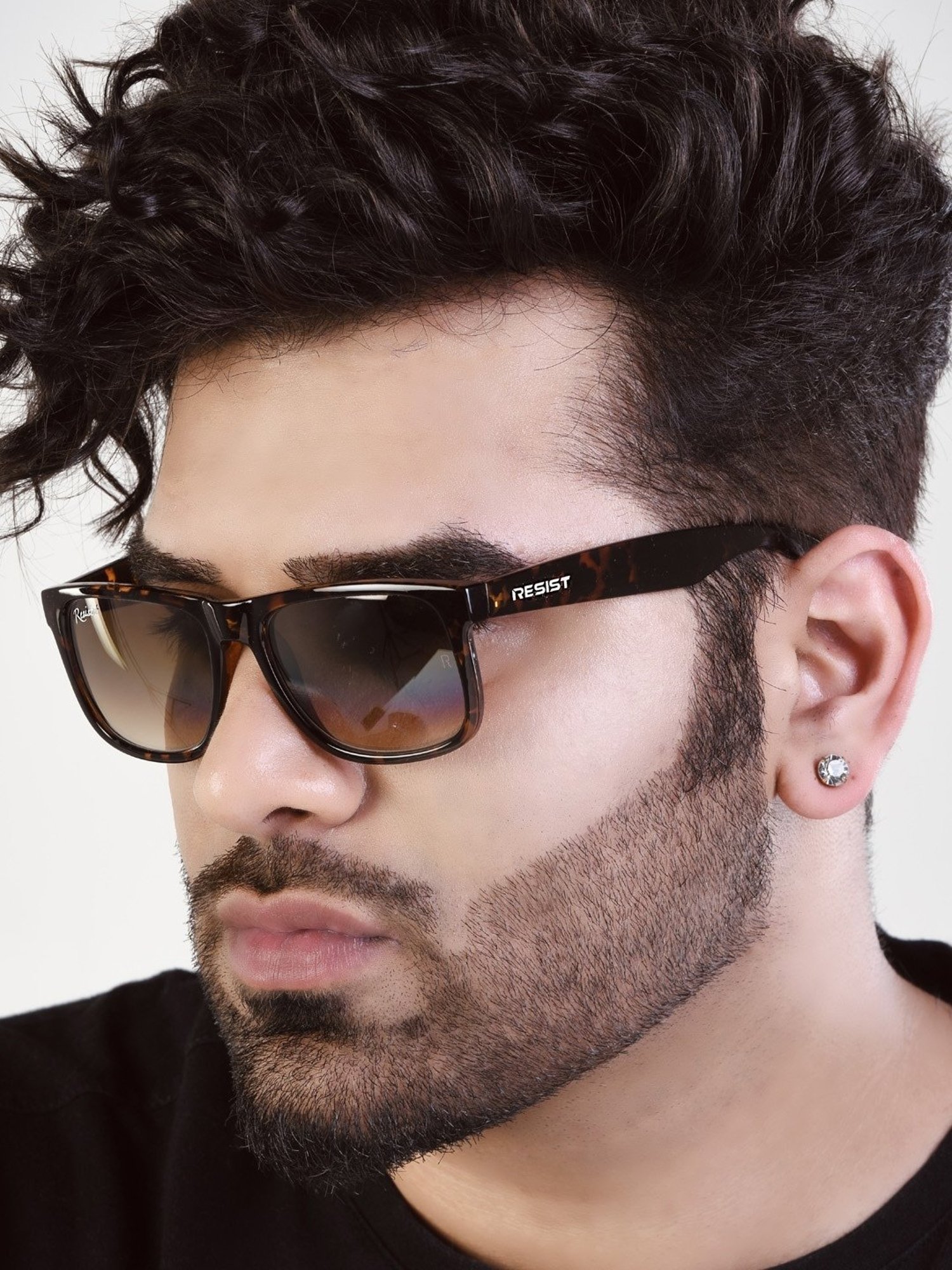 Resist Eyewear Brown Wayfarer UV Protection Unisex Sunglasses