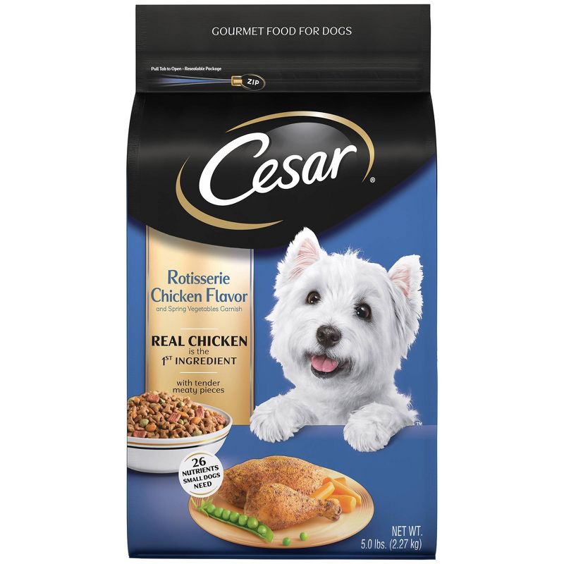 Cesar Rotisserie Chicken Flavor Gourmet Dry Dog Food - 5lbs