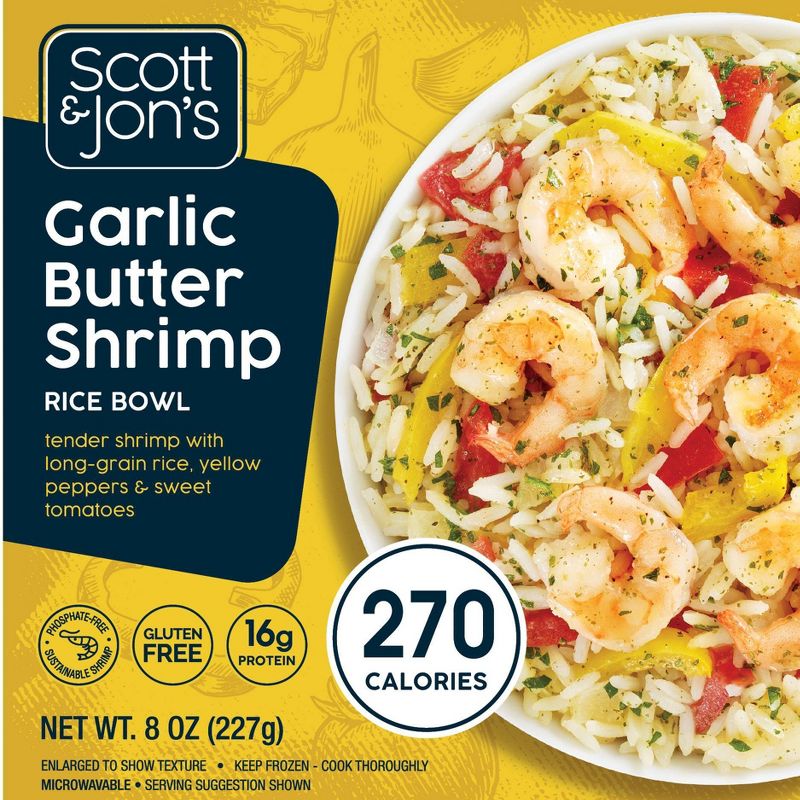 Scott & Jon's Garlic Butter Shrimp Frozen Rice Bowl - 8oz