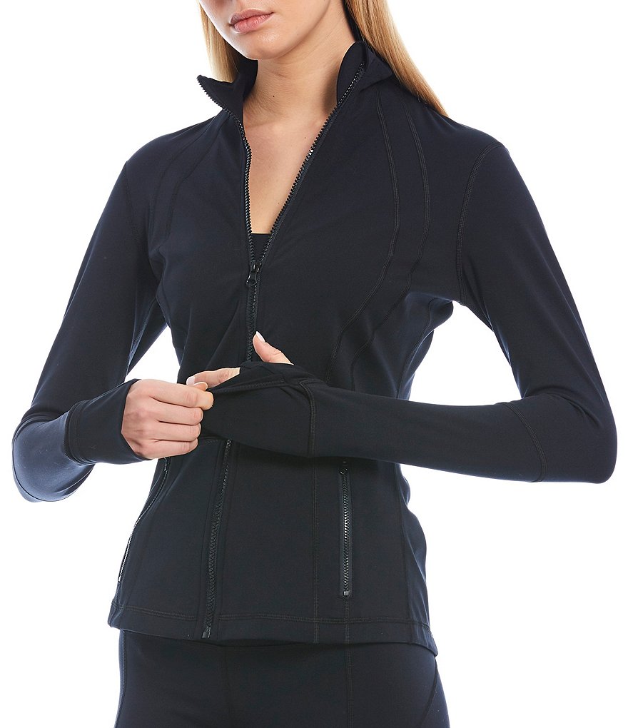 Antonio Melani Awaken High-Tech Interlock Knit Moisture Wicking Zip Front Jacket