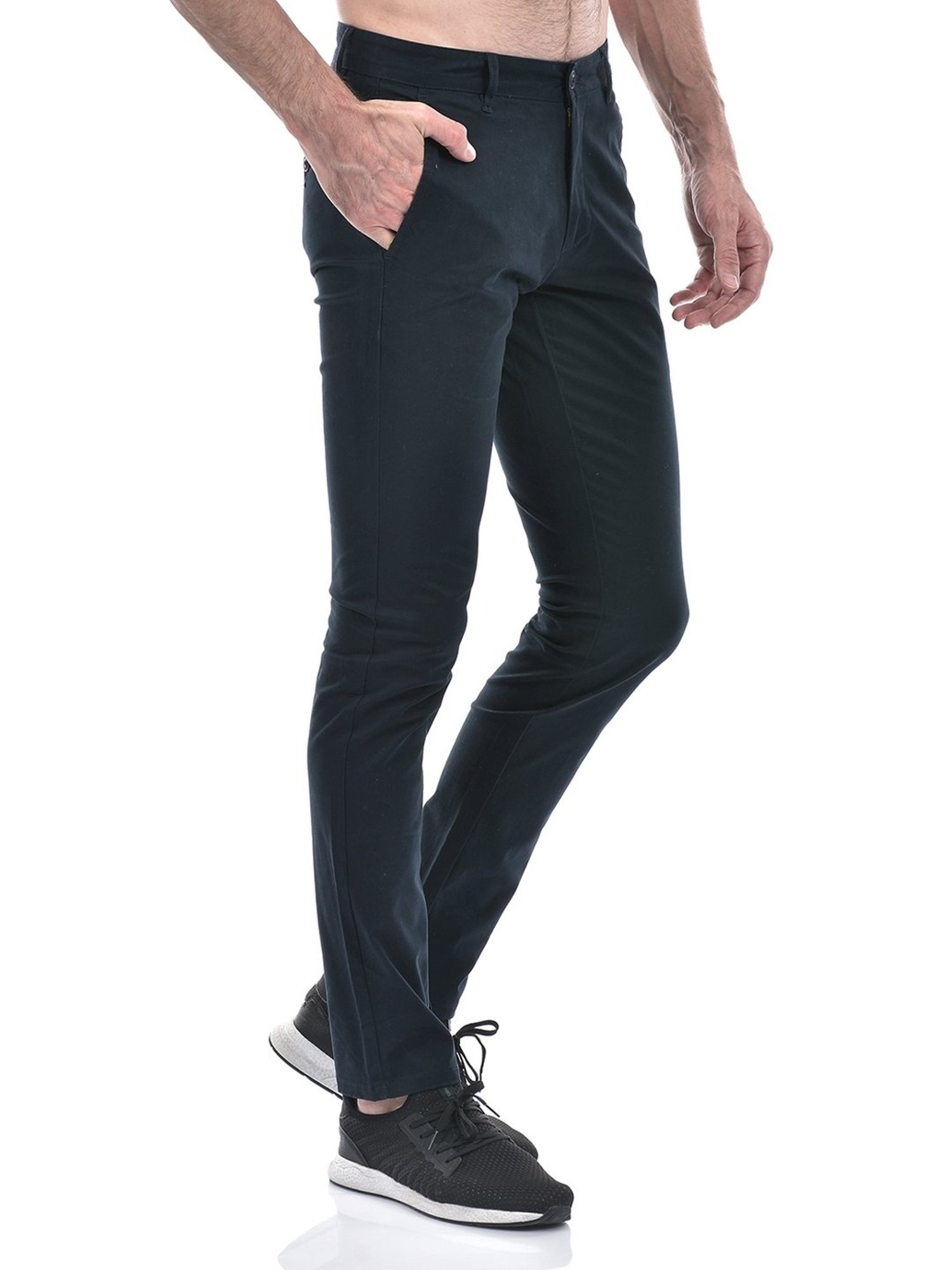 Numero Uno Navy Comfort Fit Trousers