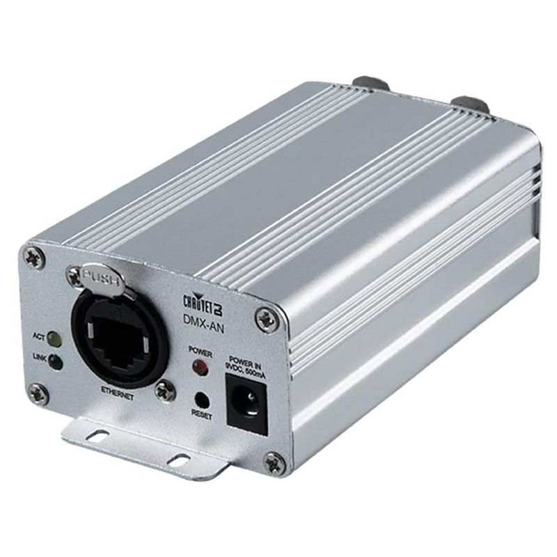 CHAUVET DJ DMXAN2 Multi-Purpose Art-Net/sACN node Stage Light Accessory with Power Adapter, Silver