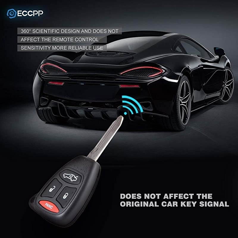 Replacement fit for Uncut Keyless Entry Remote Control Car Key Fob Shell Case Dodge Jeep Series HT692427AA Pack of 2