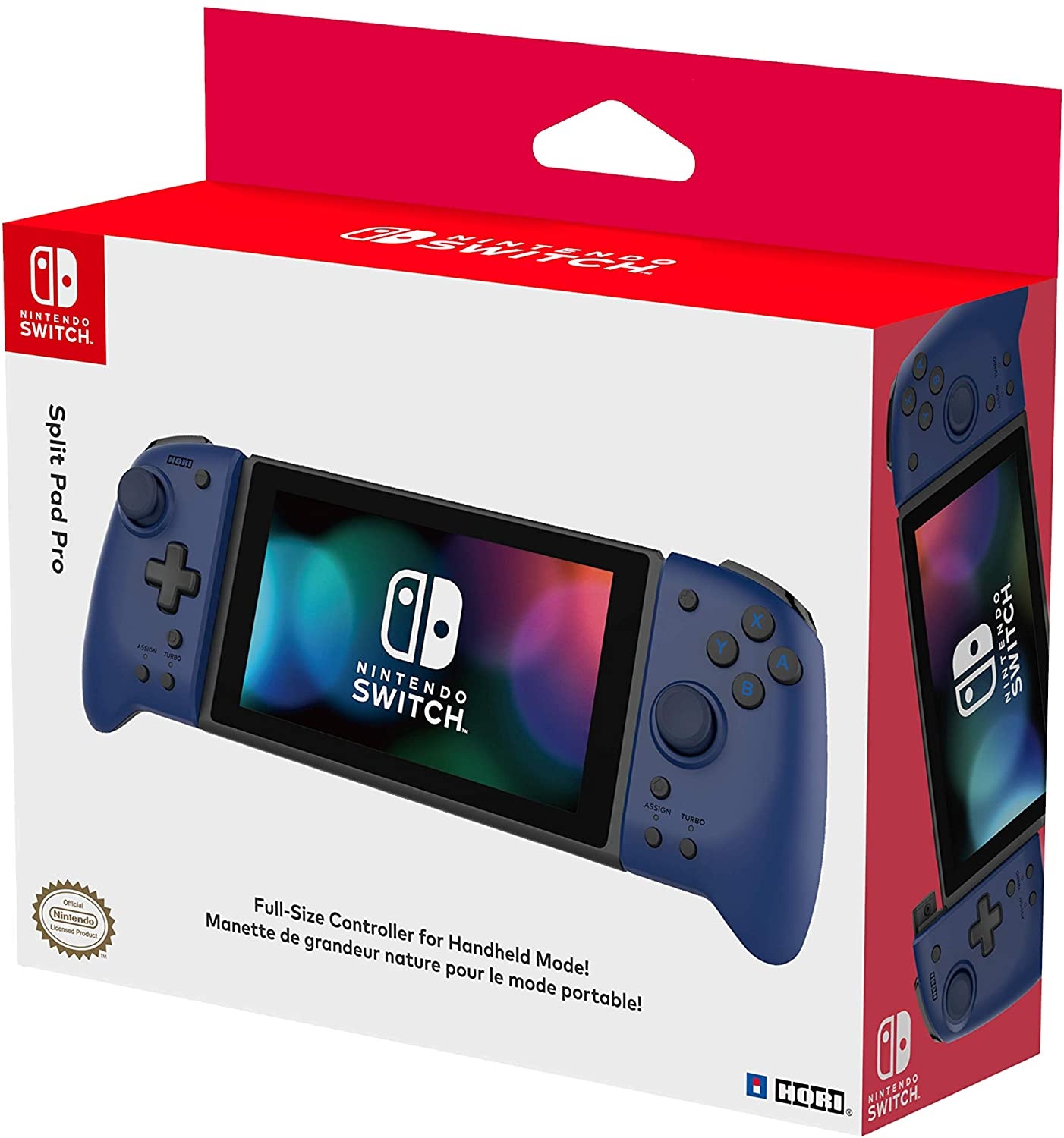 Hori Switch Split Pad Pro - Blue, Ergonomic Design, Precision D-Pad, Large Shoulder Buttons, Turbo Functionality - Nintendo Switch Controller for High Paced Titles | Gaming Consoles & Accessories