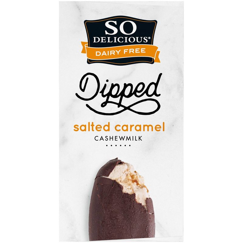 So Delicious Dipped Salted Caramel Cashew Milk Non-Dairy Frozen Dessert Bar - 4ct/ 9.2oz