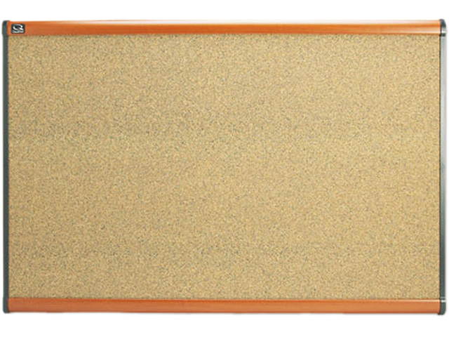 Quartet B243LC Prestige Bulletin Board, Graphite-Blend Cork, 36 x 24, Cherry Frame