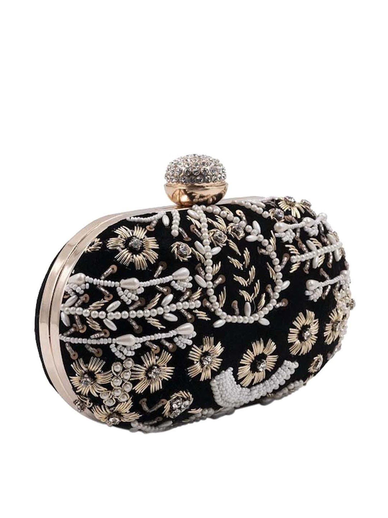 Sugarcrush Black Embellished Clutch