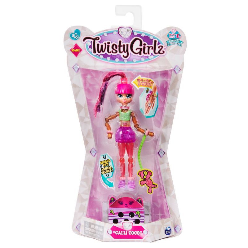 Twisty Girlz - Lil Gemz Transforming Doll to Collectible Bracelet with Mystery Twisty Petz