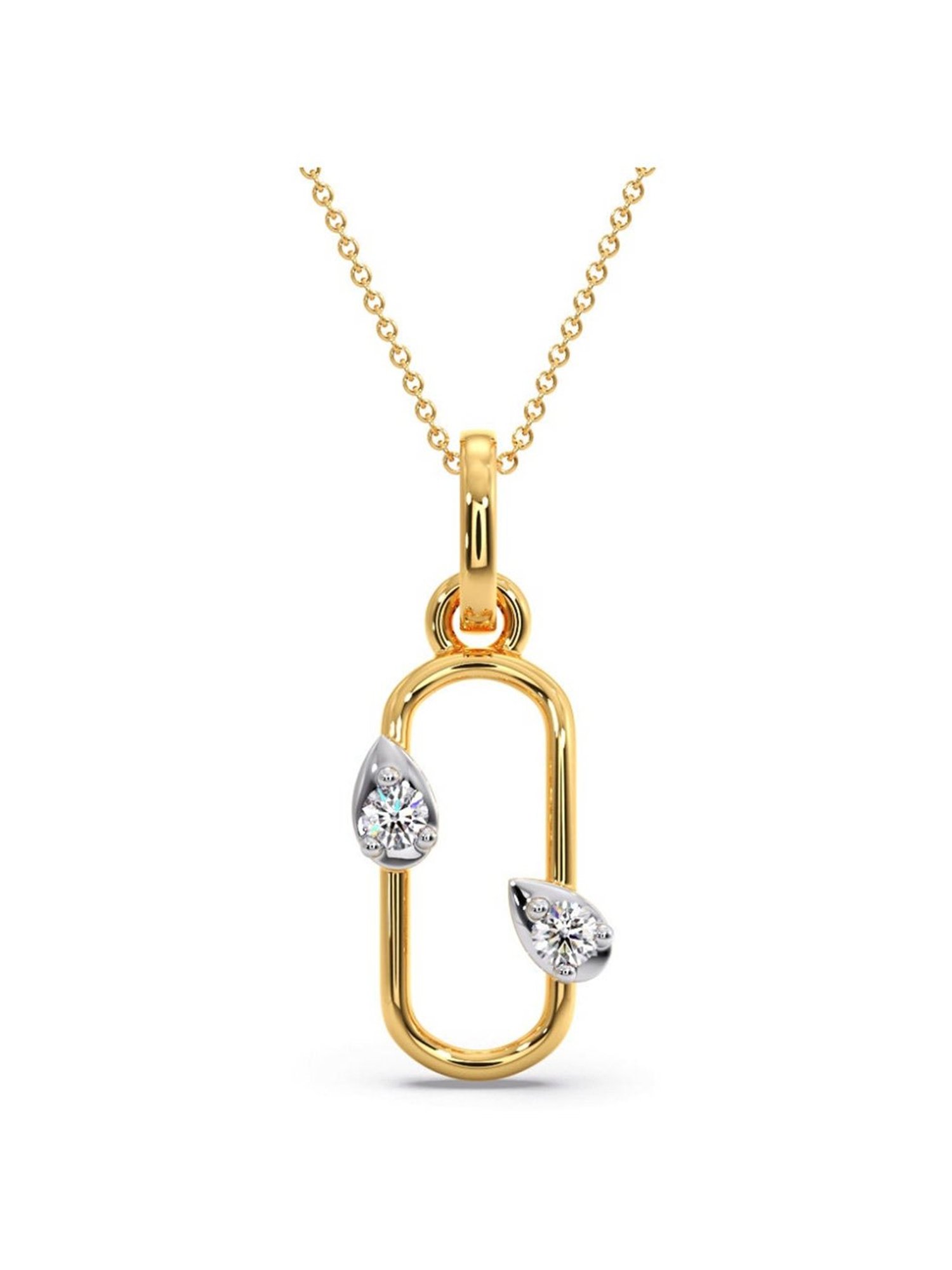Joyalukkas 18k Gold & Diamond Pendant with Chain