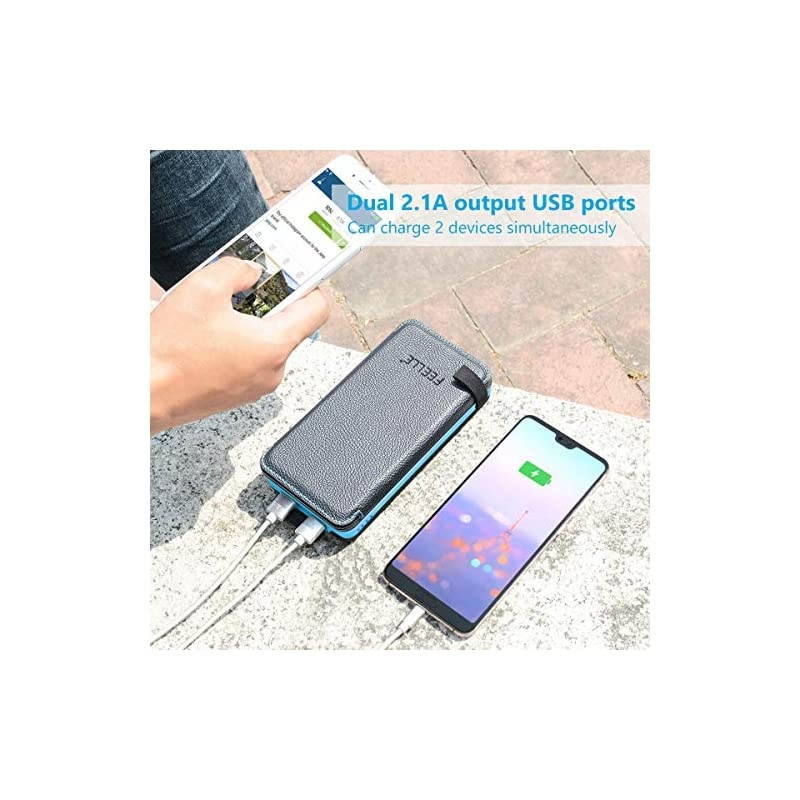 Solar Charger 24000mAh  Portable Solar Phone Charger with 3 Foldable Solar Panels and 2 High Speed Ports, Outdoor Solar Power Bank Compatible with Smartphones for Camping Hiking