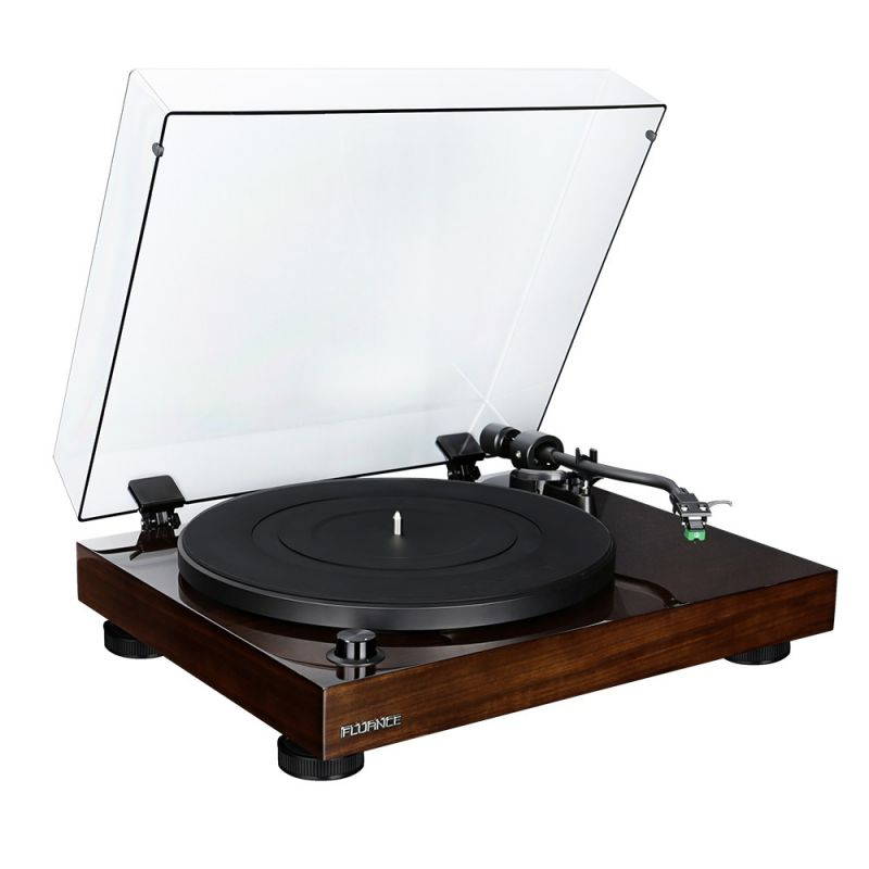 Fluance RT81 Elite High Fidelity Vinyl Turntable Record Player with Audio Technica AT95E Cartridge, Belt Drive, Built-in Preamp, Adjustable Counterweight, Solid Wood Plinth - Walnut