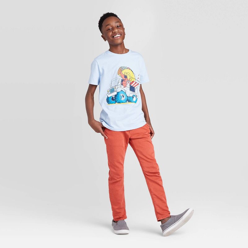 Boys' Short Sleeve Graphic T-Shirt - Cat & Jack™ Light Blue XXL