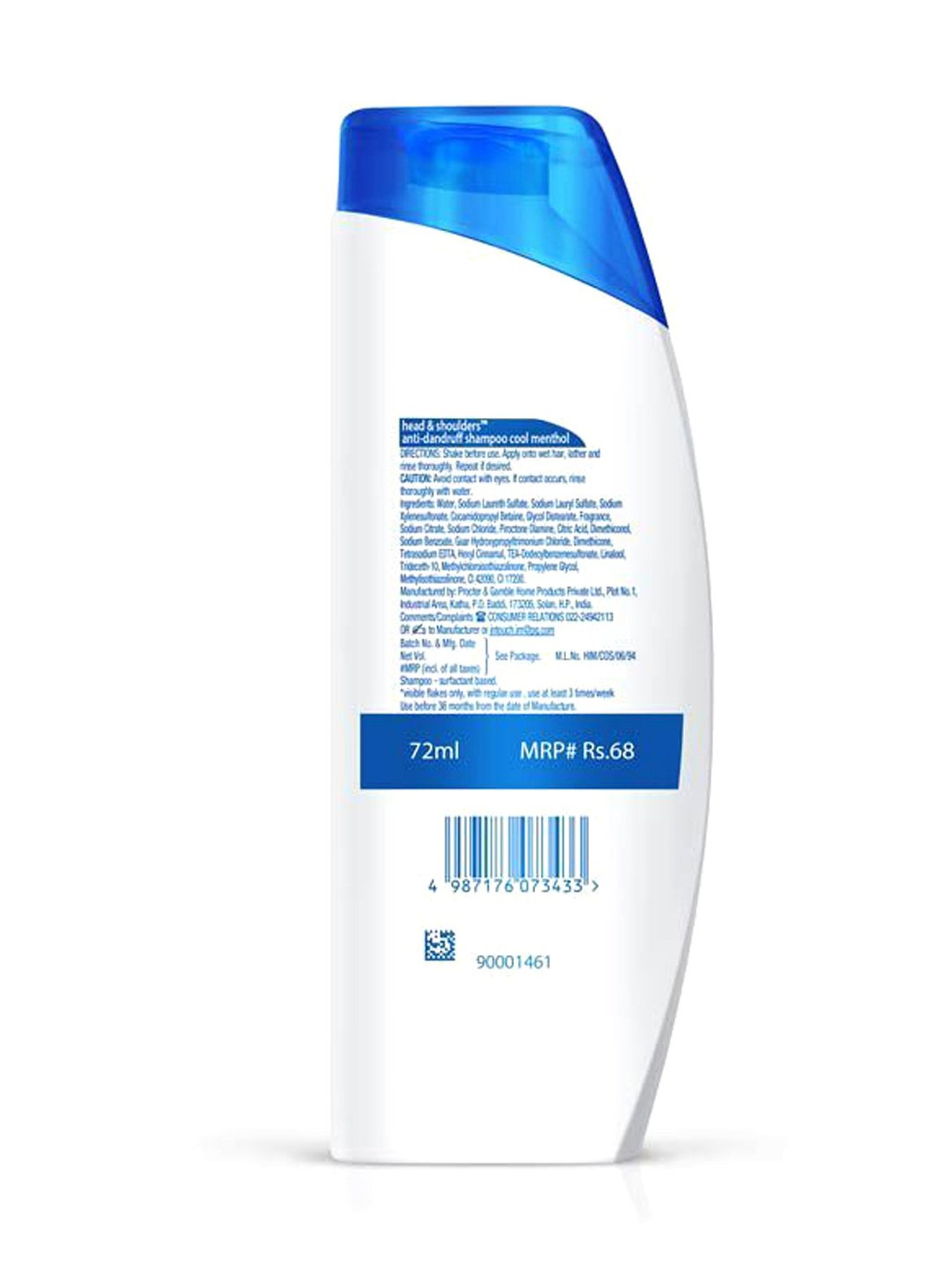 Head & Shoulders Cool Menthol Anti-Dandruff Shampoo - 72 ml