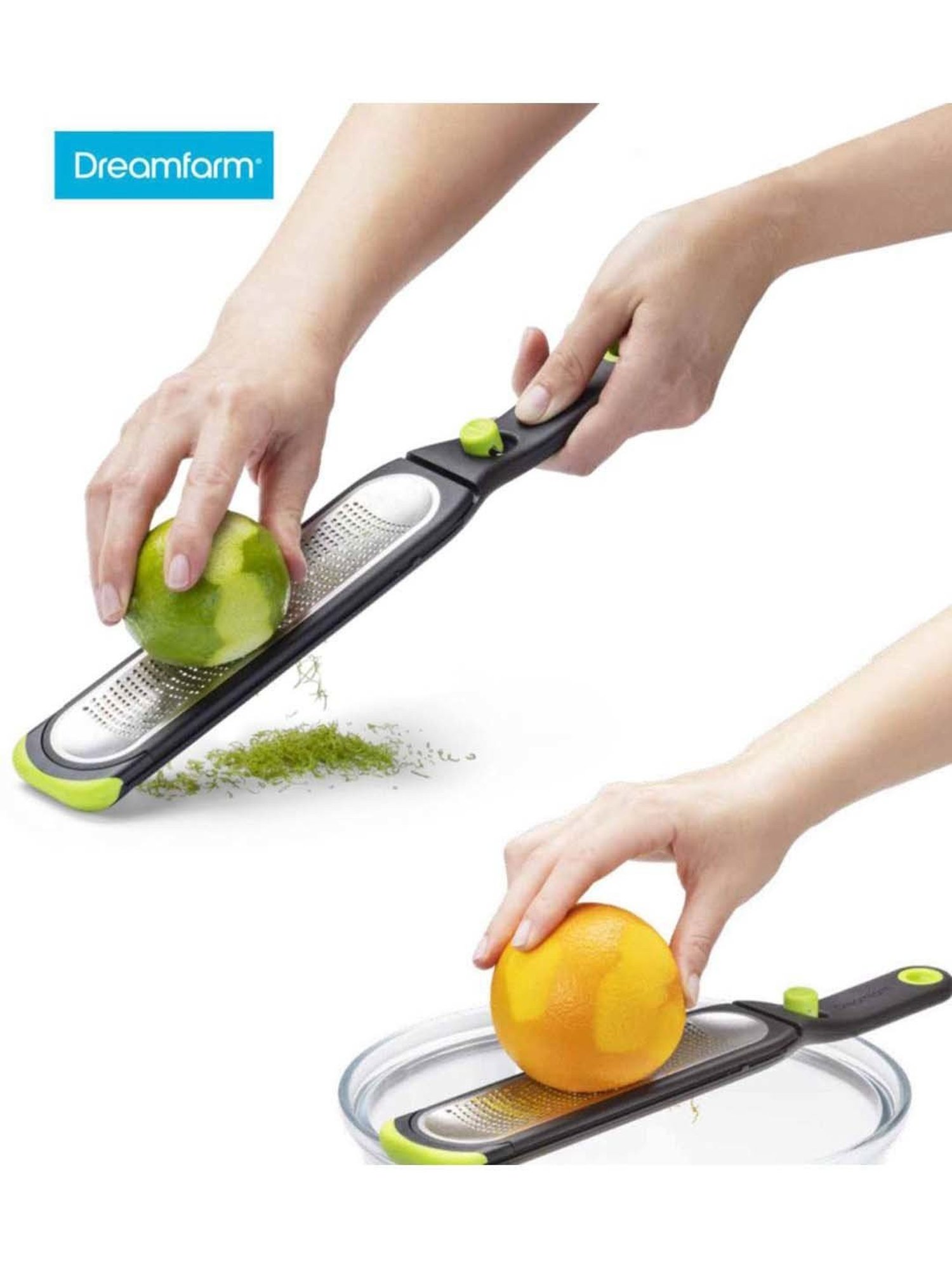 Dreamfarm Green Medium Ozest Pop Clean Speed Zester