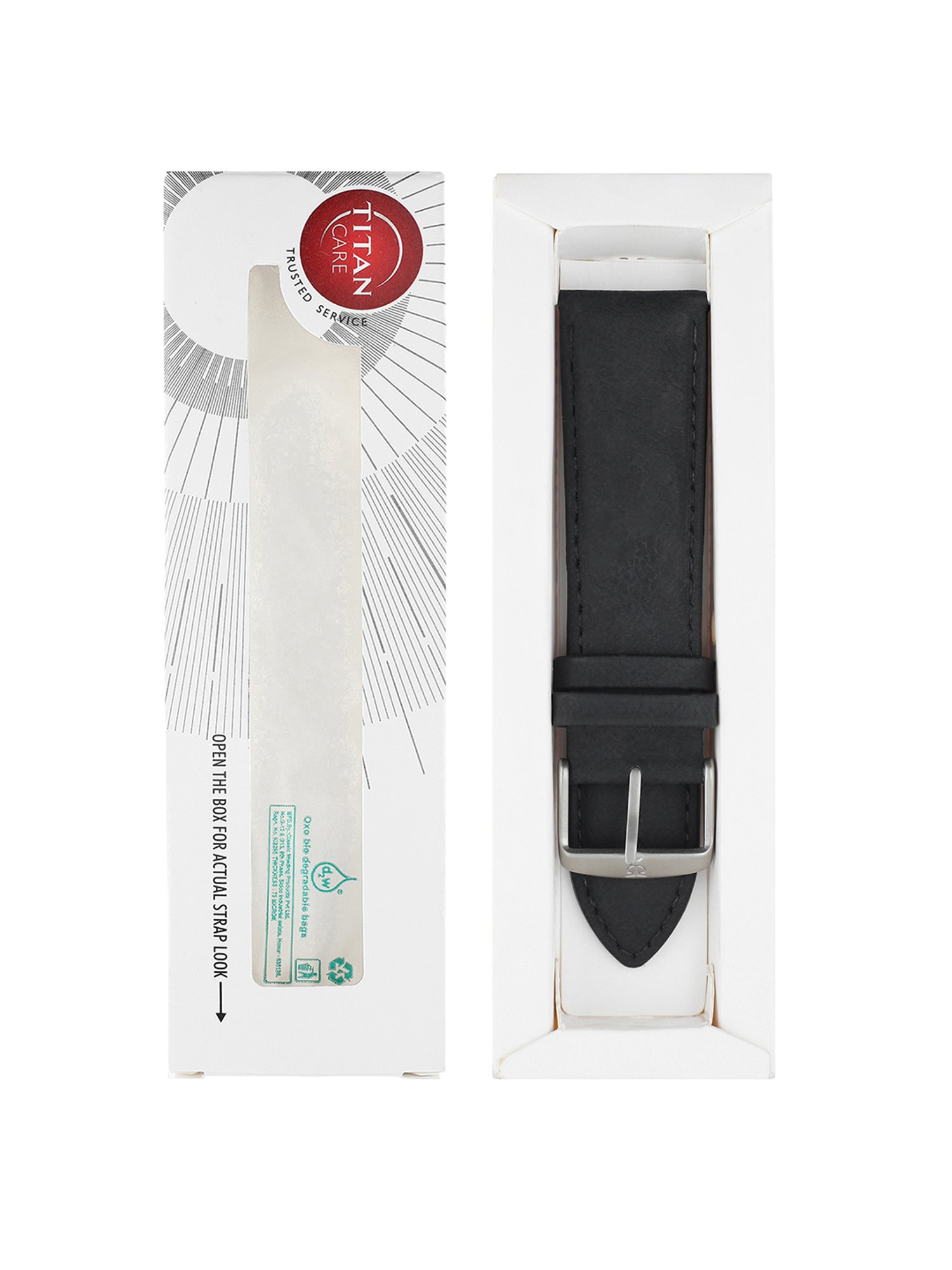 Titan 24 mm Tan Genuine Leather Strap for Men