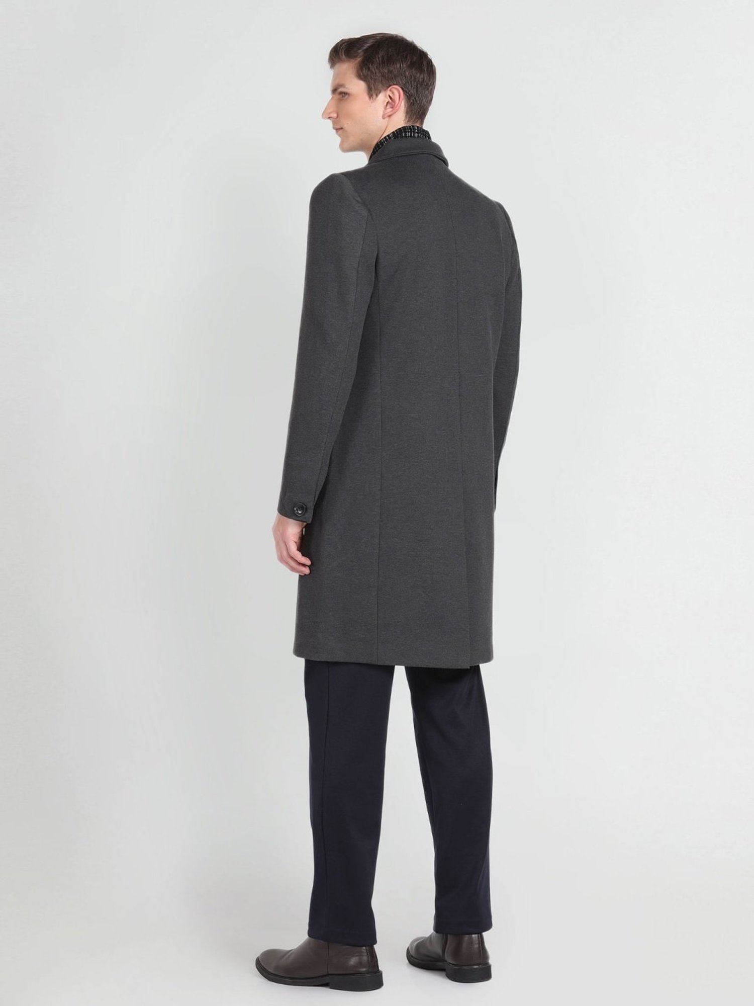 Arrow Sport Charcoal Regular Fit Overcoat