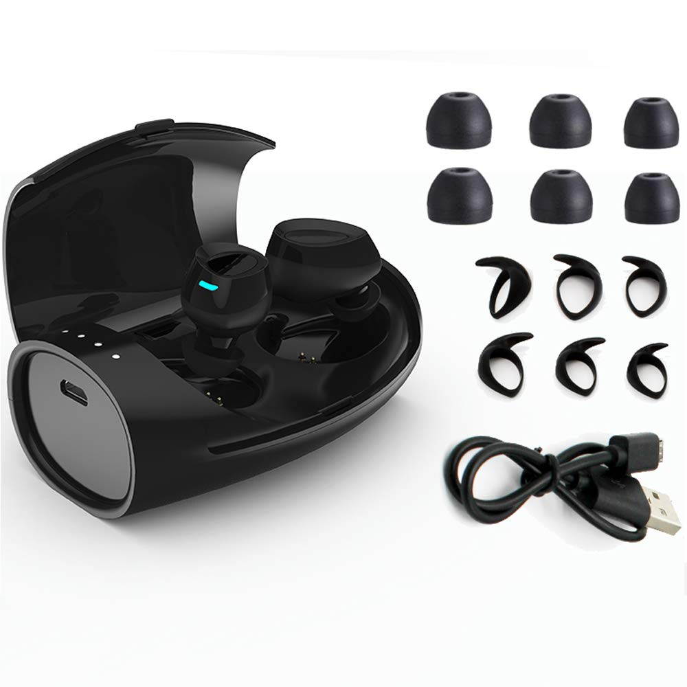 Zgeer Bluetooth 4.2 Wireless TWS In Ear Stereo Bass Earphone Sports Headset,Microphone Charging Box