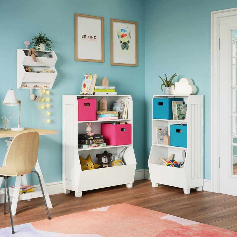 34" Kids' Bookcase with Toy Organizer - RiverRidge Home