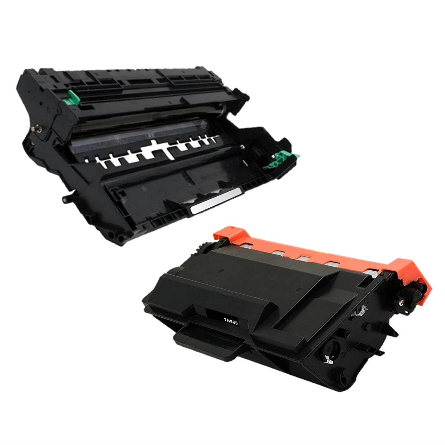 DIGITONER Compatible DR820 Toner Drum Unit &ndash; DR-820 High Yield Compatible Drum Unit Replacement for Brother Laser Printer &ndash; Black [1DR820+1TN850, 2 Pack]
