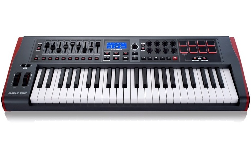 Novation Impulse 49 USB Midi Controller Keyboard with Stand & Sustain Pedal