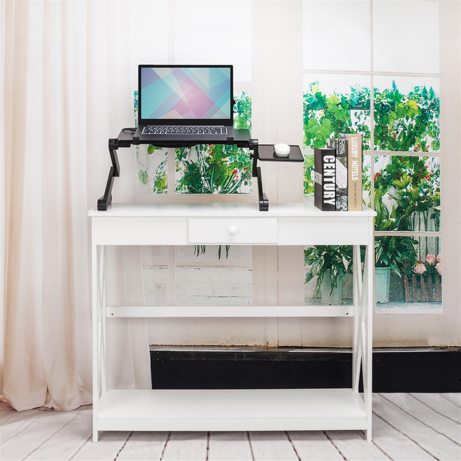 Laptop Stands Adjustable&nbsp;Lap Desks Portable Laptop Bed Table with Cooling Fans & Mouse Pad for Couch, Bed, Sofa