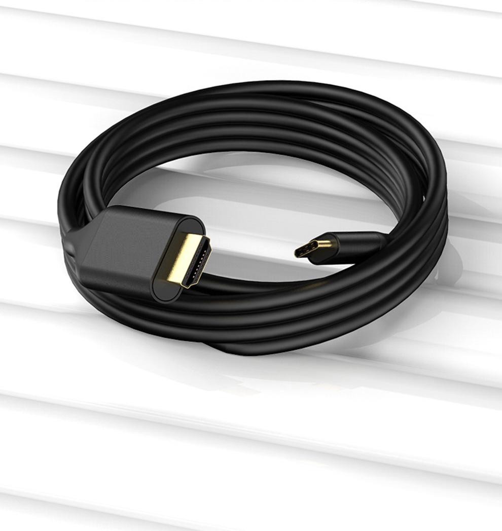 1.8m HDMI Cable 4K 30Hz Adapter Type-c to HDMI for Mac Monitor Projector