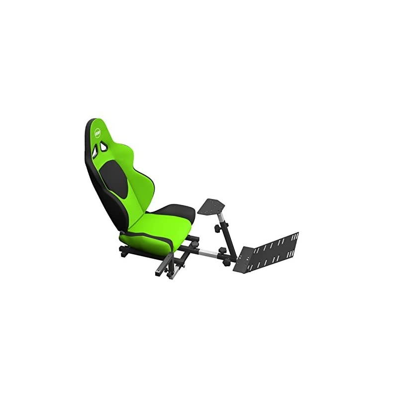 Advanced Racing Seat Driving Simulator Gaming Chair with Gear Shifter Mount Green