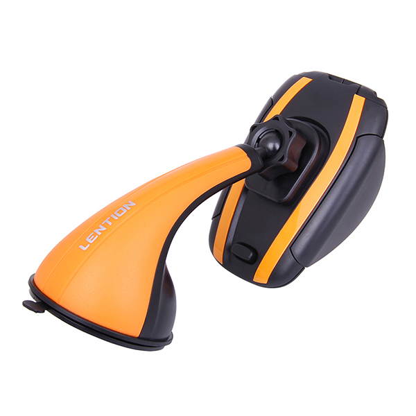 LENTION Car Mount Phone Holder with Windshield for iPhone, iPod, Smart Phone, PSP, GPS - Black