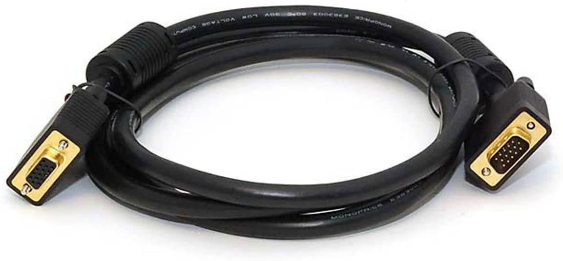 Monoprice 6ft SVGA Super VGA M/F Monitor Cable w/ ferrites