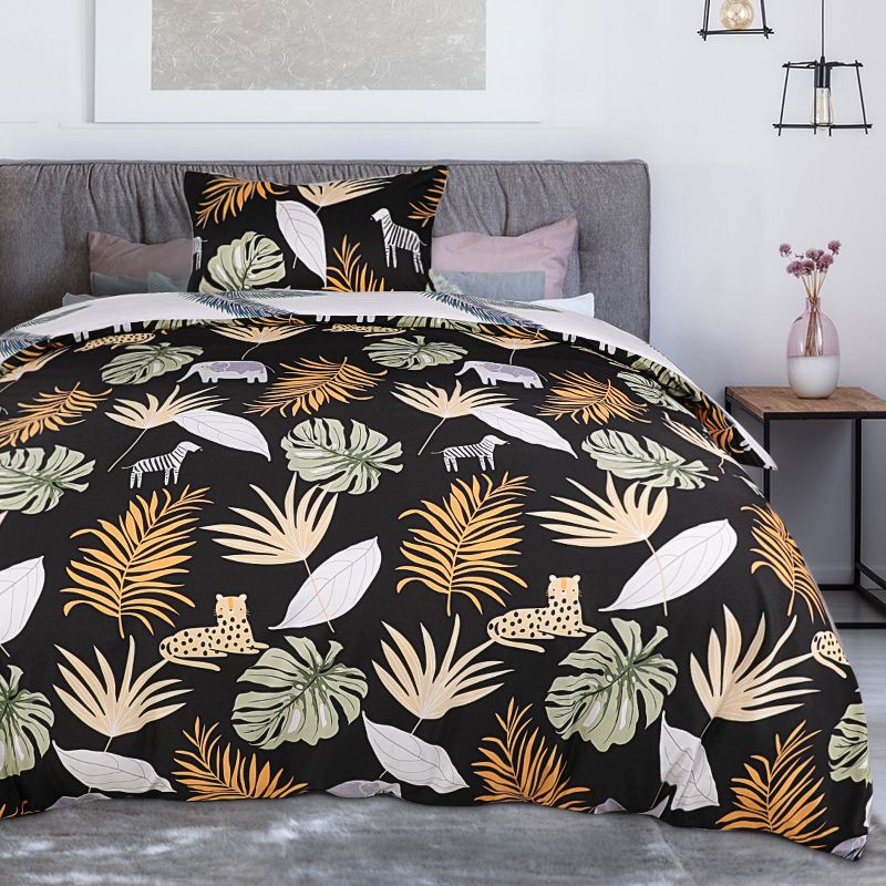 2 Pcs Twin Polyester Rain Forest Duvet Cover Bedding Sets Multicolor  - PiccoCasa