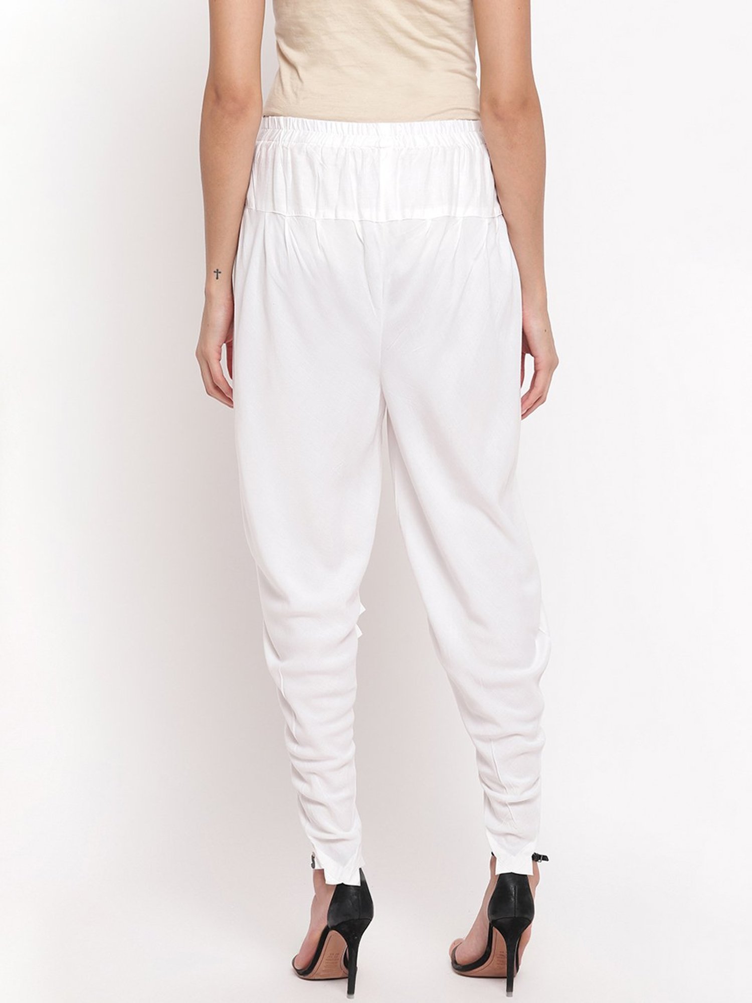 SHADES White Cotton Dhoti Pants