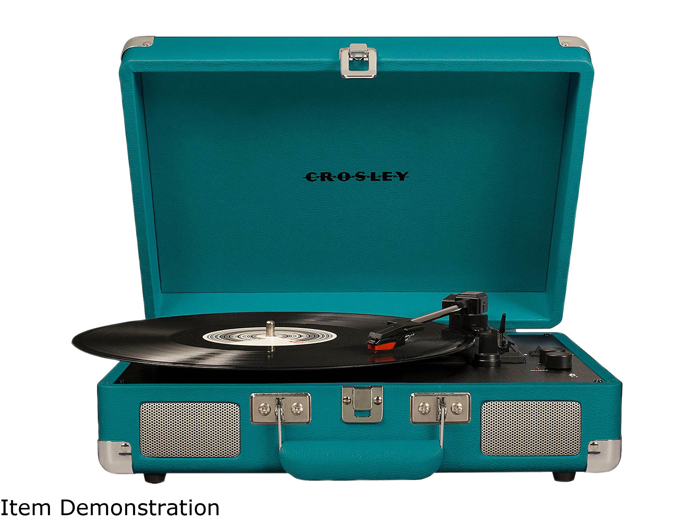 Crosley Cruiser Deluxe Portable Bluetooth Turntable, Teal, CR8005D-TL