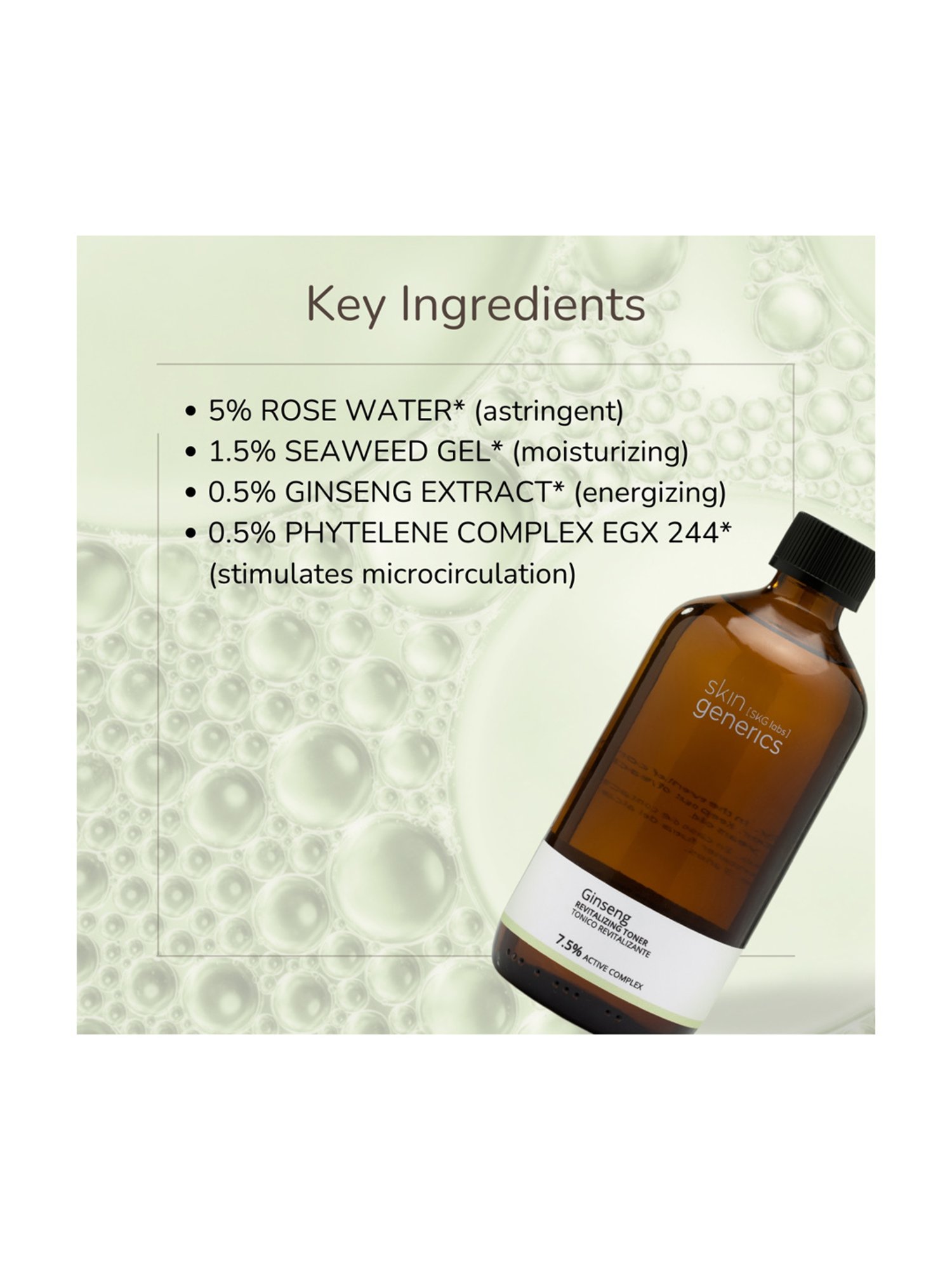 Skin Generics Ginseng Revitalizing Toner - 250 ml