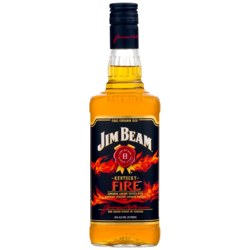 Jim Beam Kentucky Fire Bourbon Whiskey - 750ml Bottle