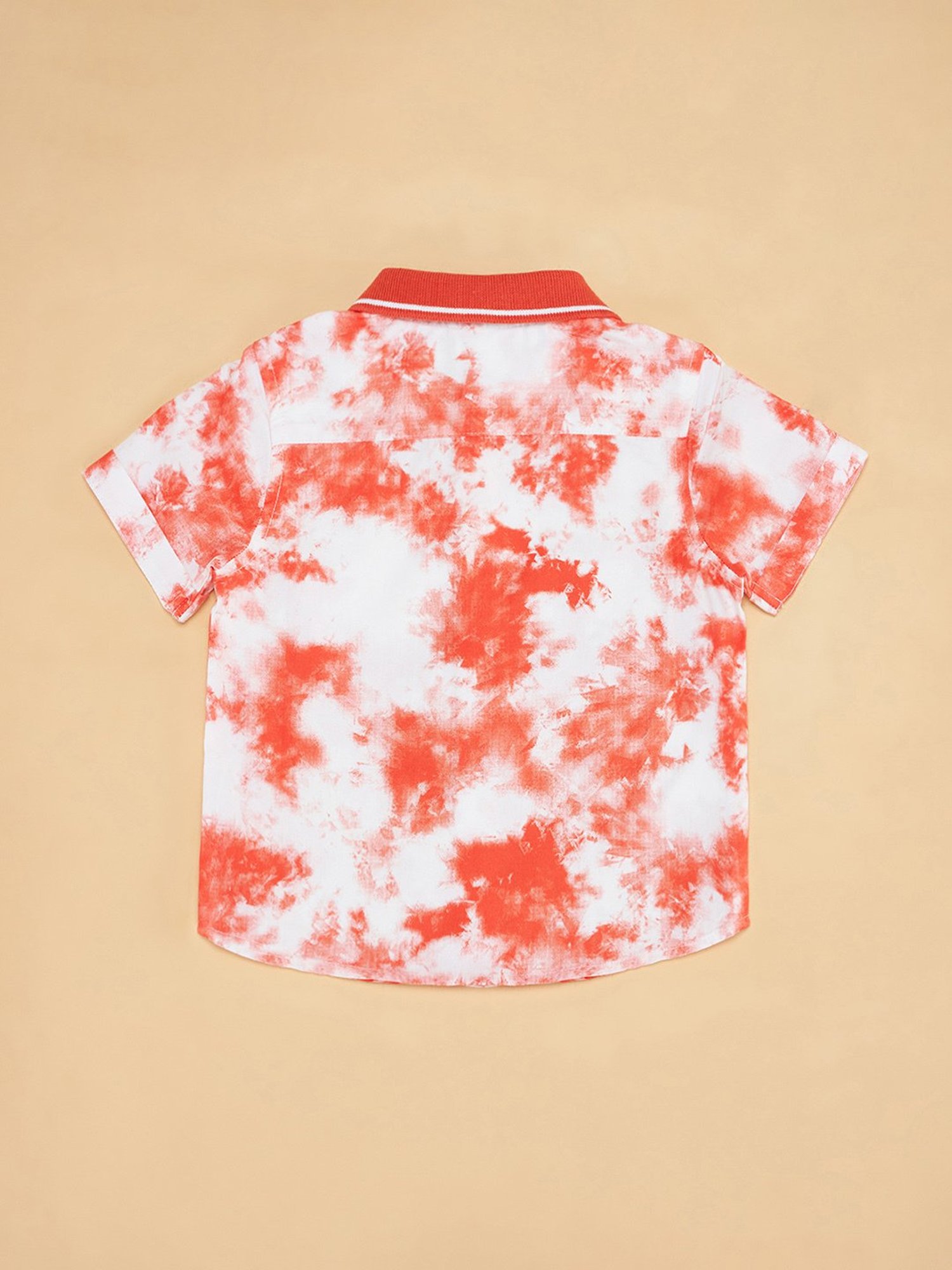 Pantaloons Baby White & Red Printed Full Sleeves Shirt