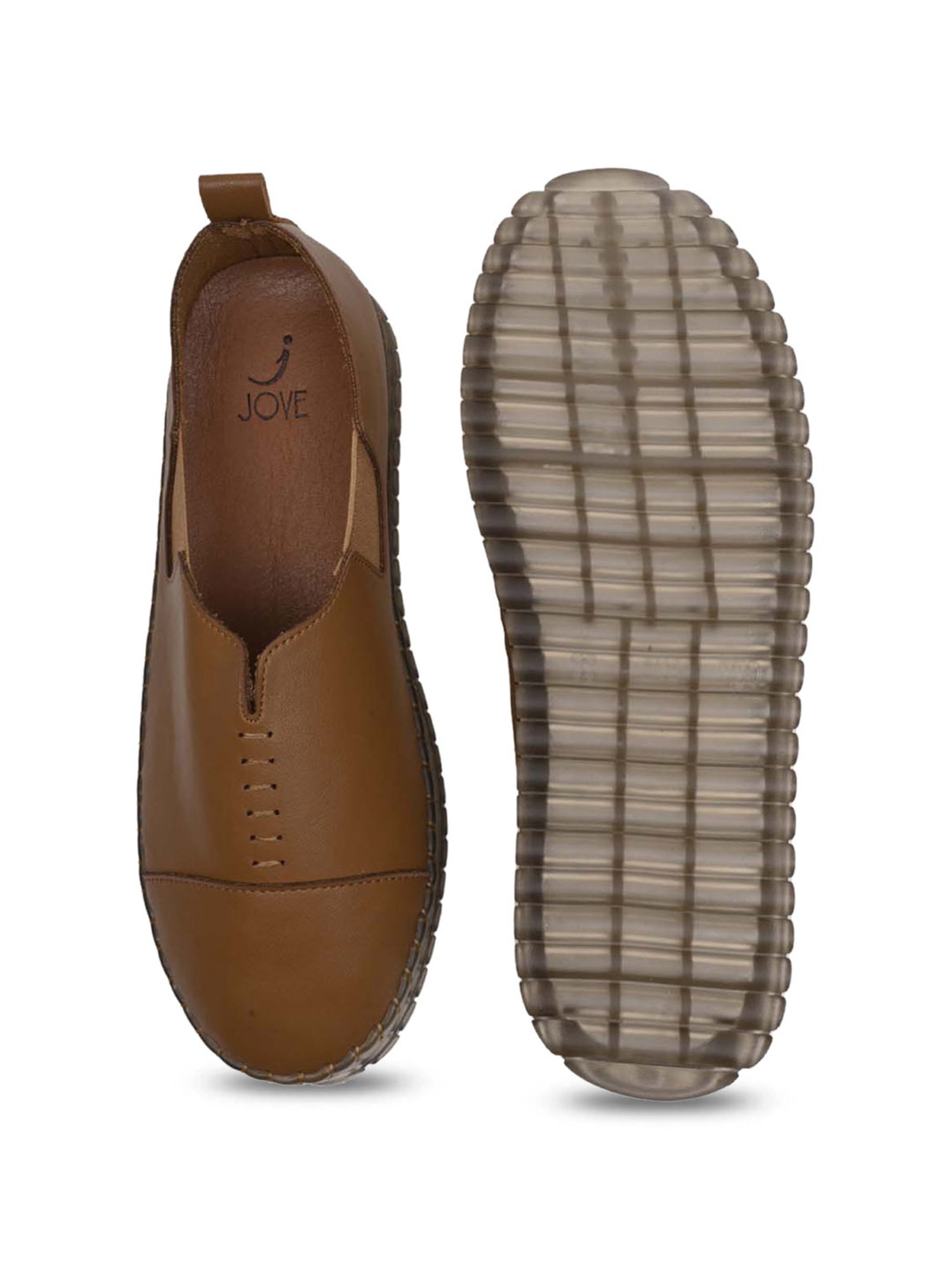 Jove Women's Camel Casual Loafers