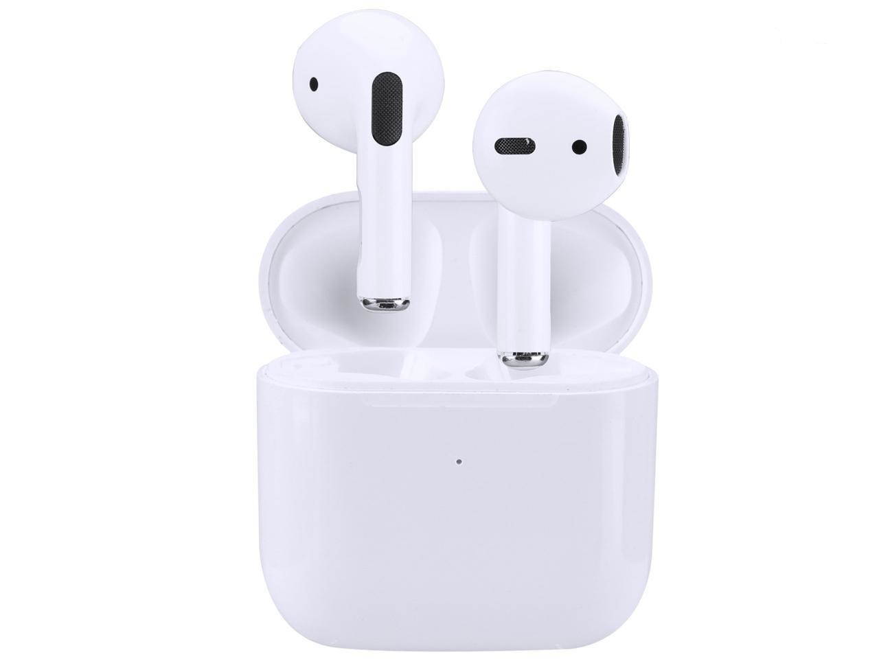 True Wireless Earbuds,Pro 4 Bluetooth 5.0 Headphones in Ear with Charging Case,30-Hours Playtime,Noise Cancelling Mics Earphones for iPhone and Android, White