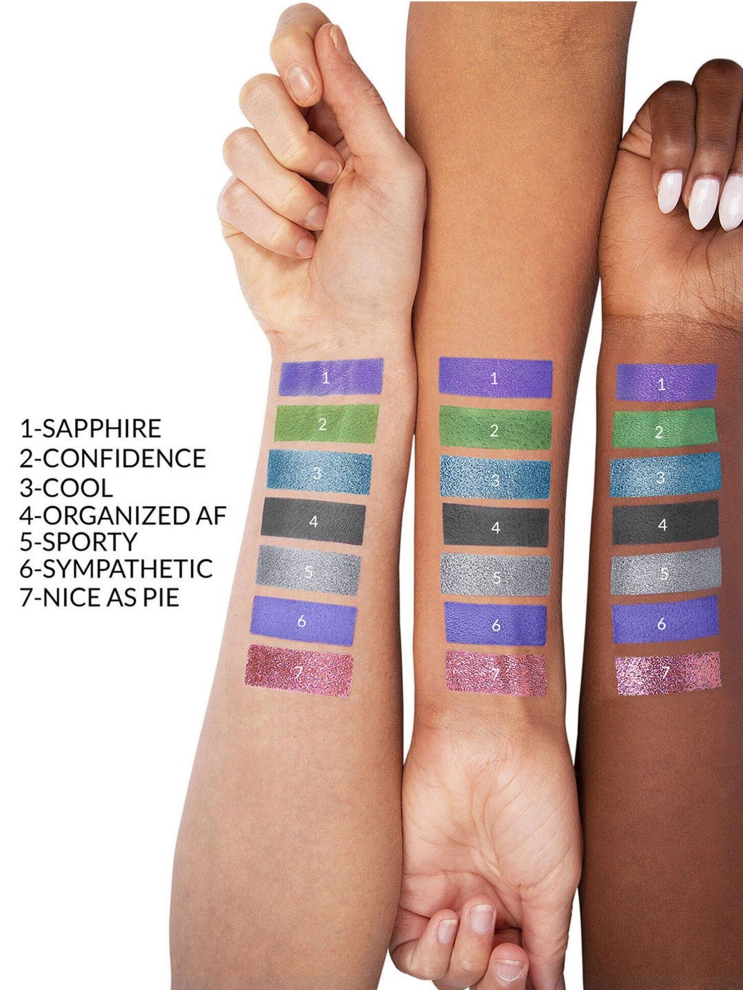 BH Cosmetics 7 Color Shadow Palette Sapphire for September - 9 gm