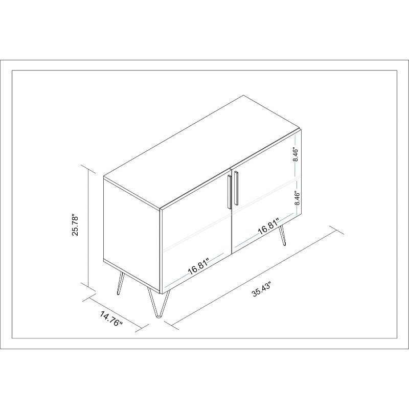 Carmel Sideboard Dark Brown/Black - Chique