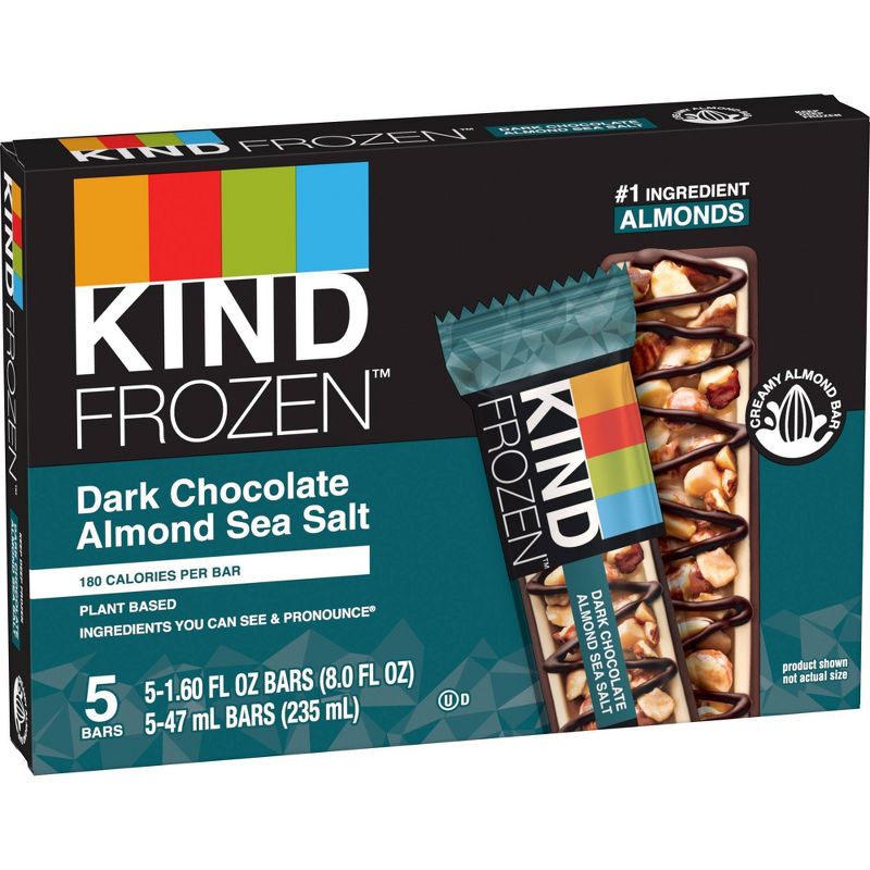 KIND Frozen Dark Chocolate Almond Sea Salt Bars - 5ct