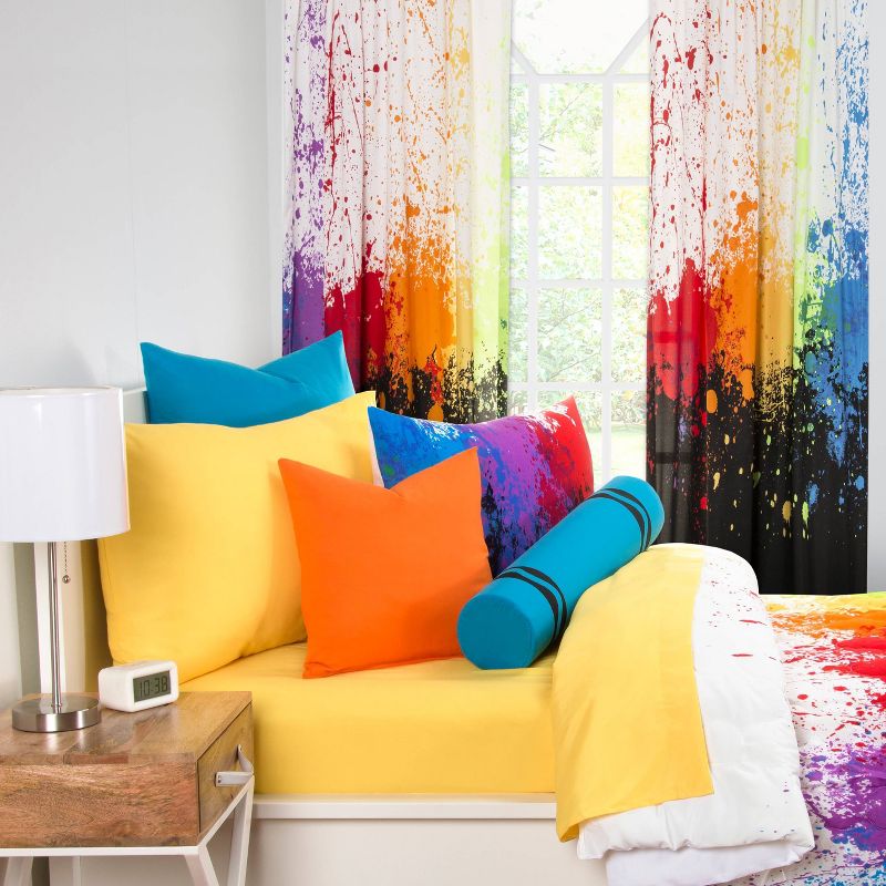 Red Solid 84" Rod Pocket Single Curtain Panel - Leaning Linens